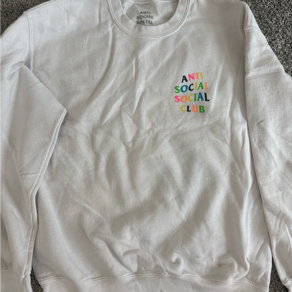 Anti Social Social Club White Relaxed Sweatshirt